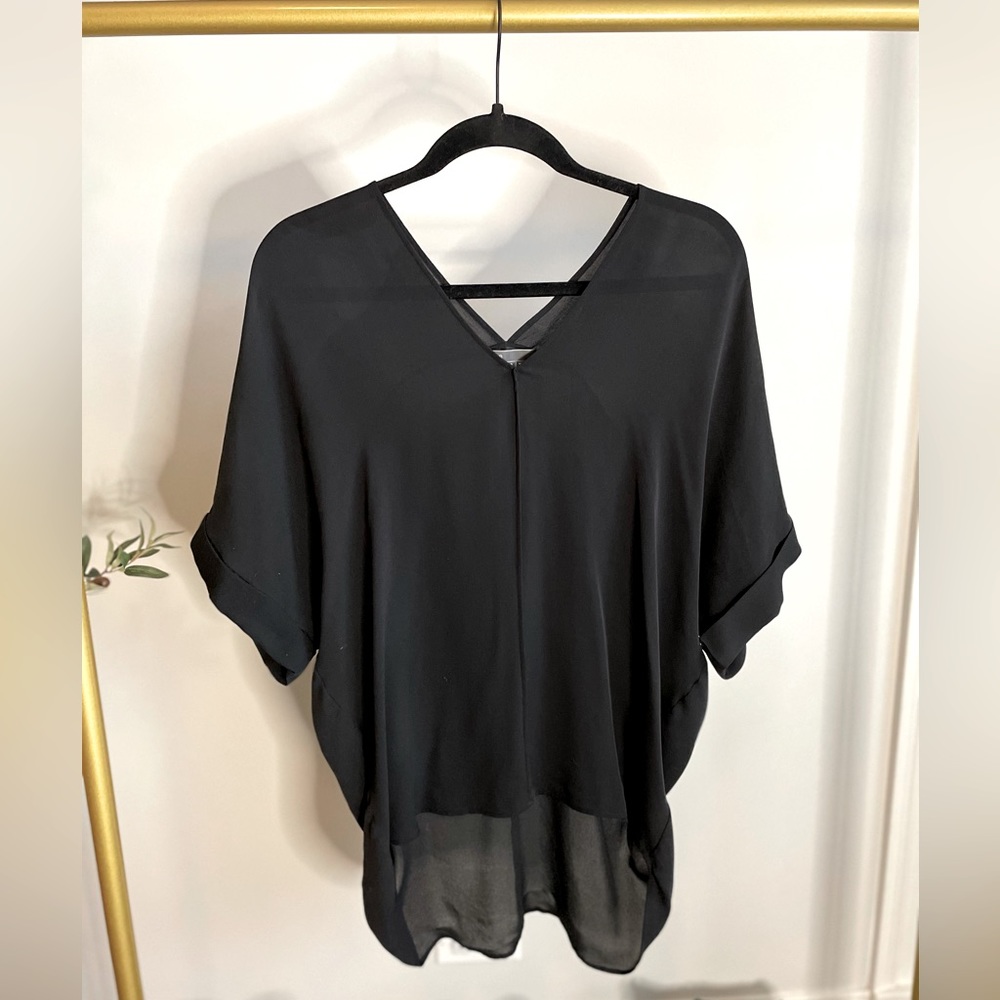 Vince Women’s Oversized Black Top | Size XS
